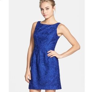 Aidan by Aidan Mattox Sapphire Blue Lace Mini Dress 2